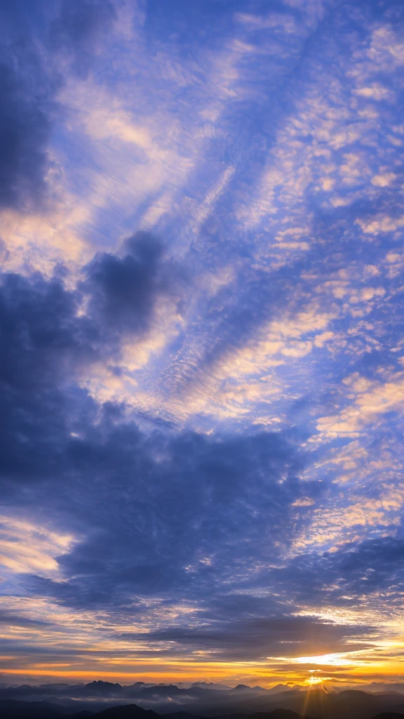 Realistic, cloudy sky in the morning