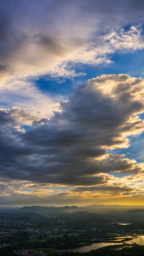 Realistic, cloudy sky in the morning
