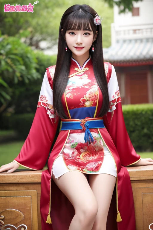 Erotic、Adult content works、Chinese high school girl、Queen、Big 、Thighs are beautiful、Chinese clothing、China dress、Deep slit、Small waist、Long Hair、Black Hair、Beautiful skin、Beautiful eyes、high resolution