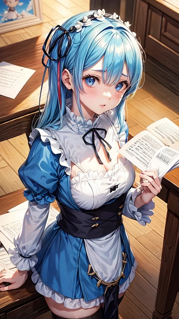 Rem from the anime Re Zero with a letter 💌