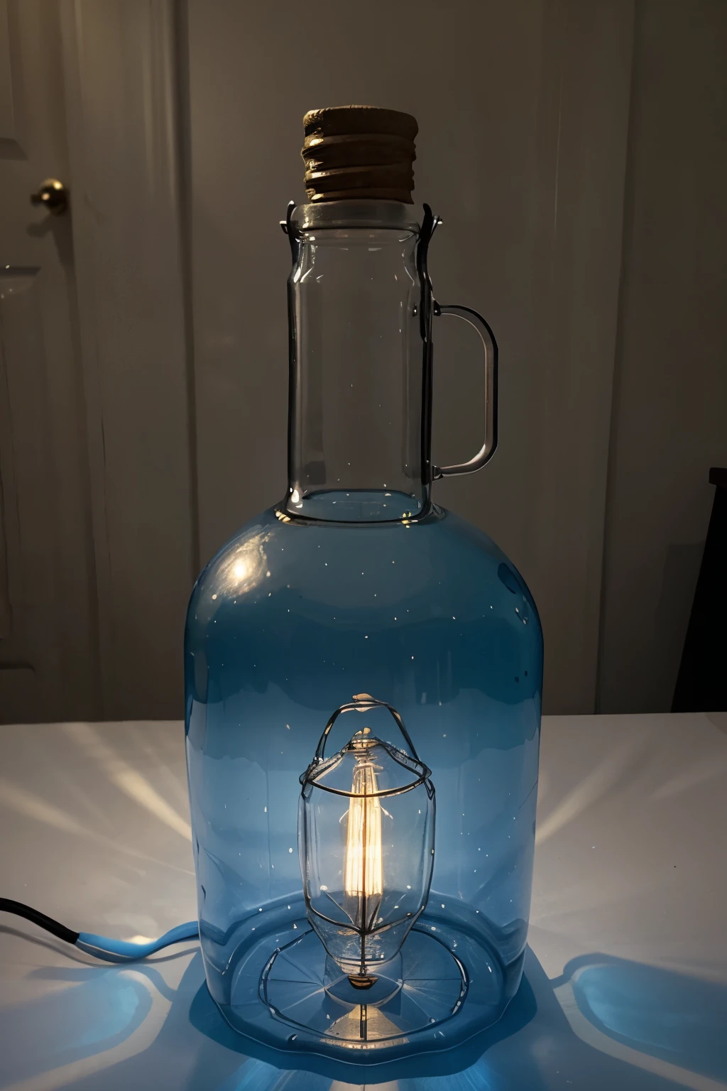 a decorative lamp from a plastic bottle