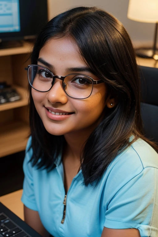 (highres,realistic) 21-year-old Indian chubby girl with Realistic Features, Cute Smile, Wearing Computer Glasses, Engaged in Coding
In this prompt, we aim to depict a realistic image of a 21-year-old Indian chubby girl. Her face should display intricate details and realistic features, capturing the essence of her ethnicity and individuality.
The girl should have a cute smile, radiating warmth and positivity. She wears computer glasses, emphasizing her passion for coding and technology. The glasses should be detailed and accurately represented.
To enhance the overall quality of the image, we request a high-resolution depiction (4k, 8k, or masterpiece:1.2), ensuring the finest level of detail and clarity. The image should be ultra-detailed and realistic (with a photorealistic or photo-realistic style:1.37), capturing even the tiniest nuances of the subject.
The girl should be placed against a dark background, adding depth and highlighting her facial features. The lighting should be professional, with studio lighting techniques employed to enhance the realism of the image.
Please note that the image should depict a realistic representation of a girl, not a cartoon or caricature. The focus should be on creating a lifelike image with intricate details and a visually appealing composition.