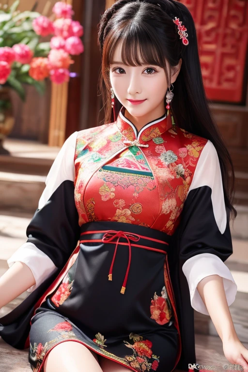 Erotic、Adult content works、Chinese girl、Queen、Big 、Thighs are beautiful、Chinese clothing、China dress、Deep slit、Small waist、Long Hair、Black Hair、Beautiful skin、Beautiful eyes、high resolution