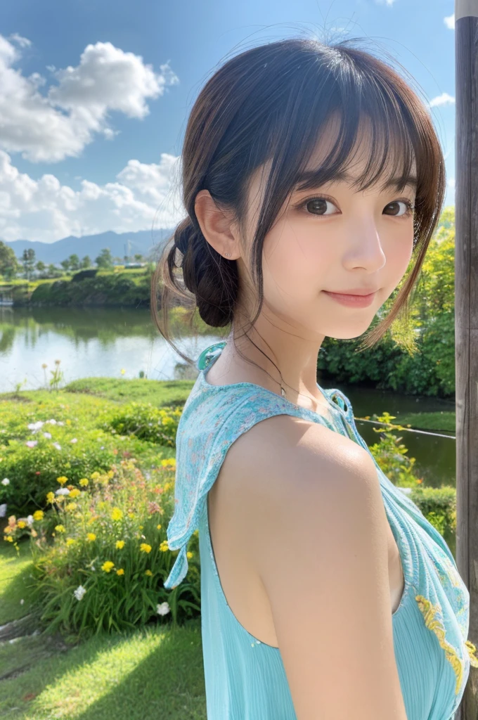 ((Highest quality)), ((masterpiece)), (detailed),Perfect Face,Japanese,landscape,Beauty,cute,Upper Body