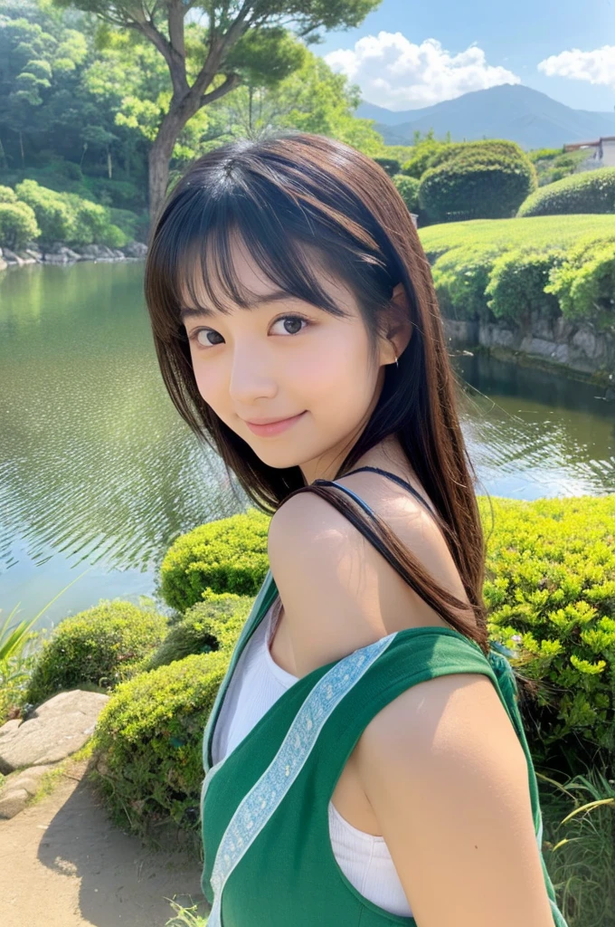 ((Highest quality)), ((masterpiece)), (detailed),Perfect Face,Japanese,landscape,Beauty,cute,Upper Body