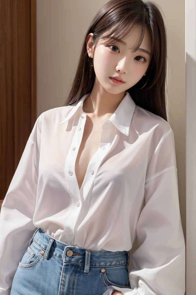((Highest quality))、Beauty、shirt、Fully Open
