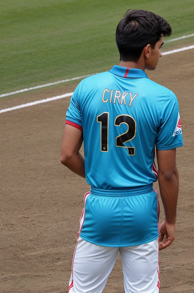 18 years old boy cricket Jersey no 4 back image