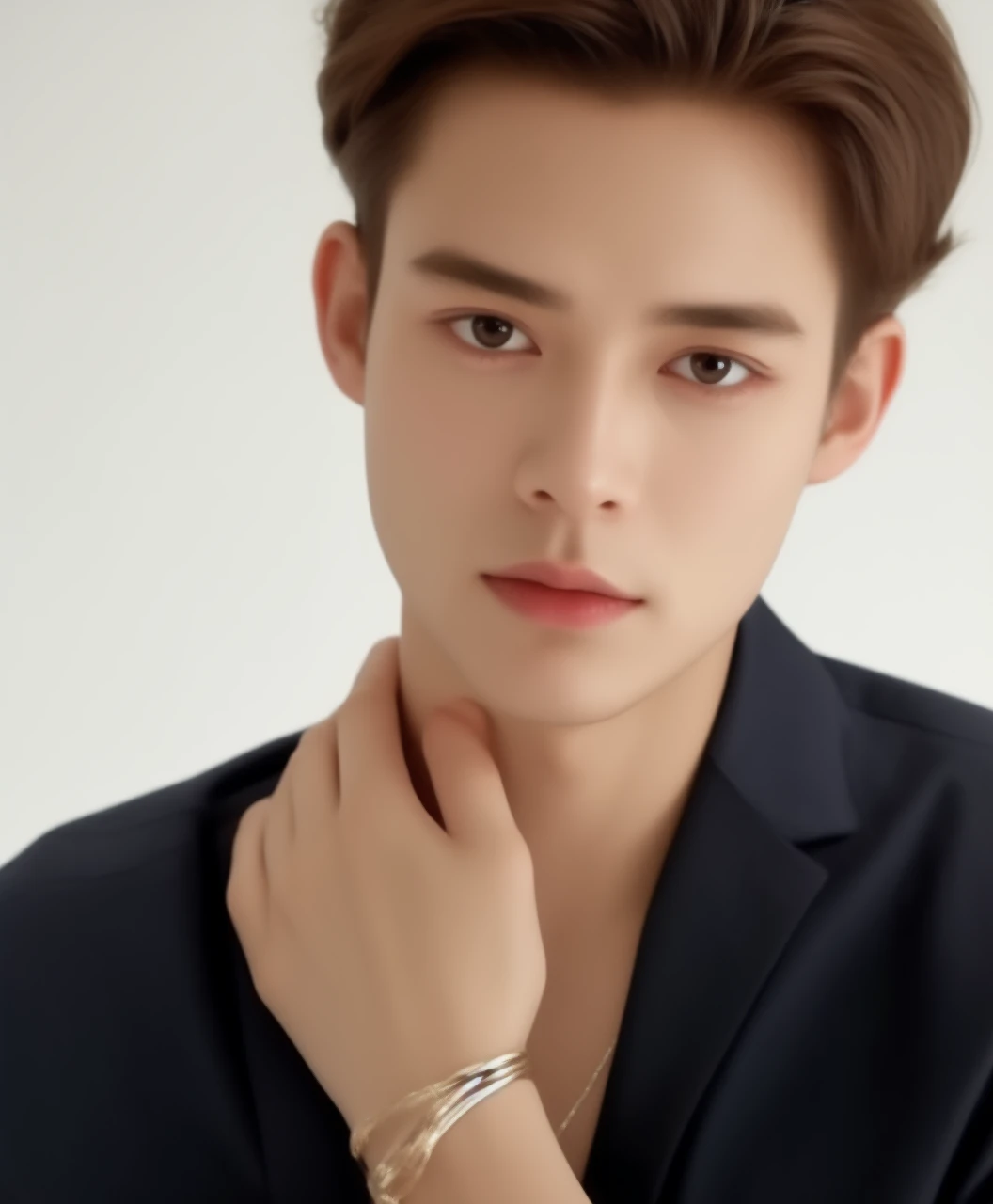 (1man:1.5),(male:1.5),(close up),short hair,suit,