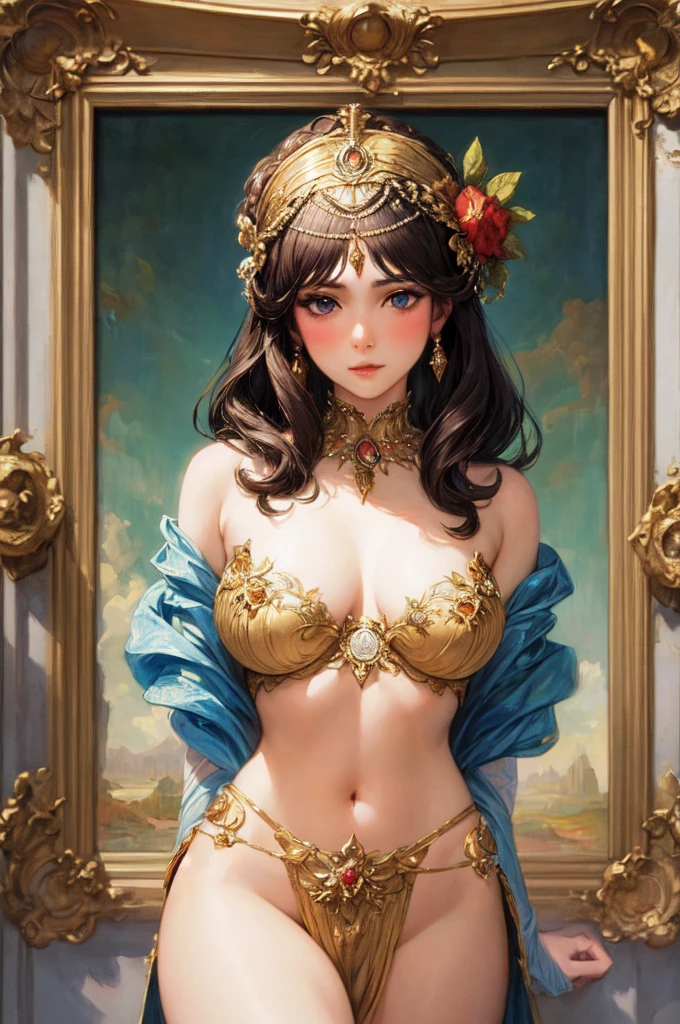 ((best quality)), ((masterpiece)), (detailed), Queen Salomè as in the painting by moreau, sensual