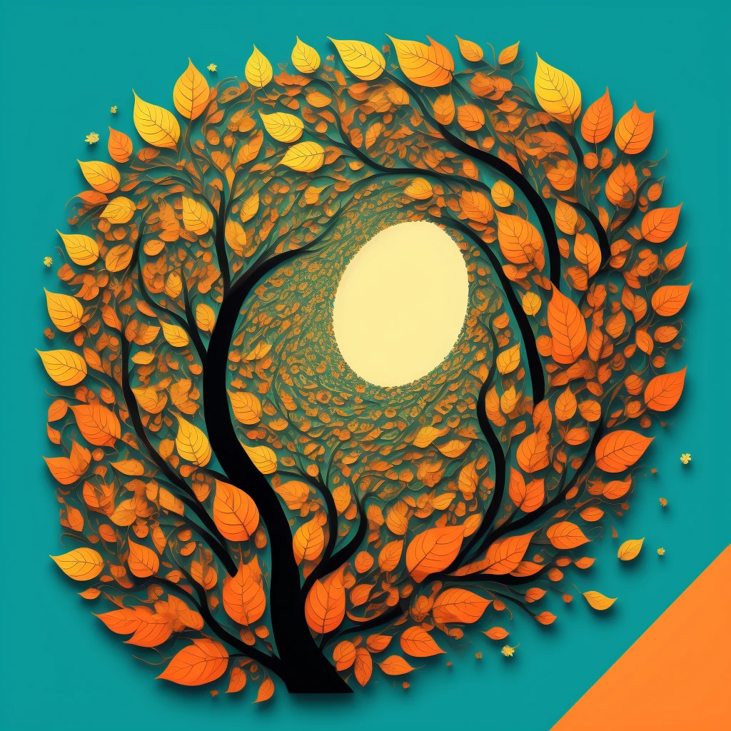 circular tree,four seasons,spring,summer,autumn,winter,leaves,roots,branches,trunk,ornate border,decorative,digital illustration,artwork,movement,time,swirling background,dark background,vibrant colors,natural,life cycle,growth,change,nature,life,peace,harmony,spirituality,symbolism,digital art,illustration,painting,graphic design,art,design,digital media,online art,visual art,fine art,fantasy