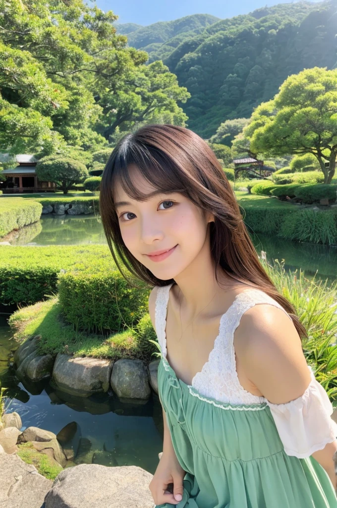 ((Highest quality)), ((masterpiece)), (detailed),Perfect Face,Japanese,landscape,Beauty,cute,Upper Body