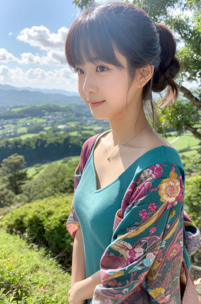 ((Highest quality)), ((masterpiece)), (detailed),Perfect Face,Japanese,landscape,Beauty,cute,Upper Body