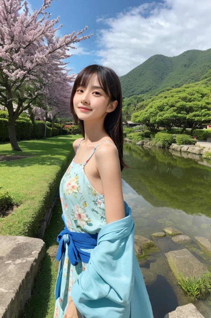 ((Highest quality)), ((masterpiece)), (detailed),Perfect Face,Japanese,landscape,Beauty,cute,Upper Body