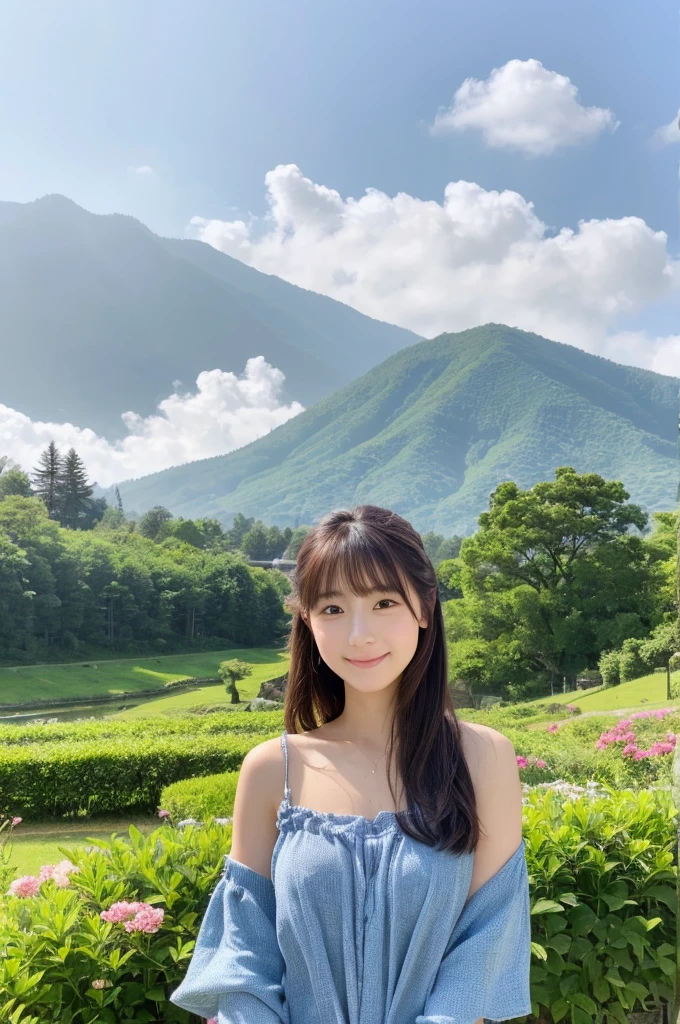 ((Highest quality)), ((masterpiece)), (detailed),Perfect Face,Japanese,landscape,Beauty,cute,Upper Body