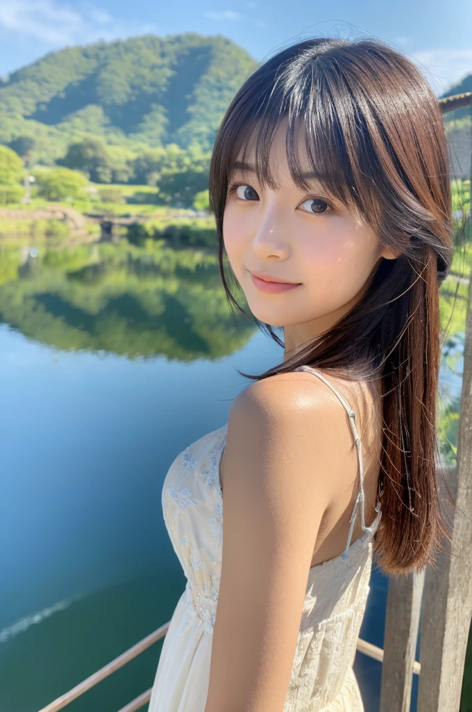 ((Highest quality)), ((masterpiece)), (detailed),Perfect Face,Japanese,landscape,Beauty,cute,Upper Body