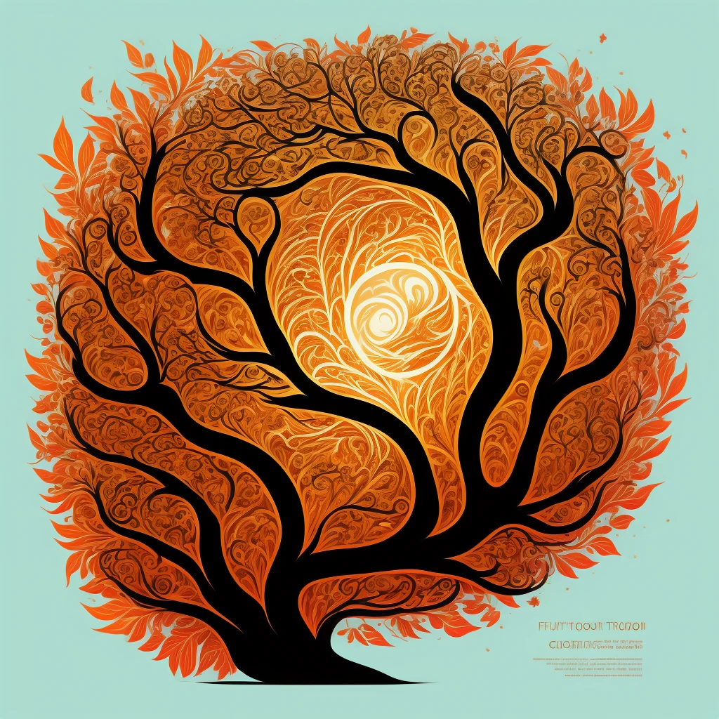 circular tree,four seasons,spring,summer,autumn,winter,leaves,roots,branches,trunk,ornate border,decorative,digital illustration,artwork,movement,time,swirling background,dark background,vibrant colors,natural,life cycle,growth,change,nature,life,peace,harmony,spirituality,symbolism,digital art,illustration,painting,graphic design,art,design,digital media,online art,visual art,fine art,fantasy