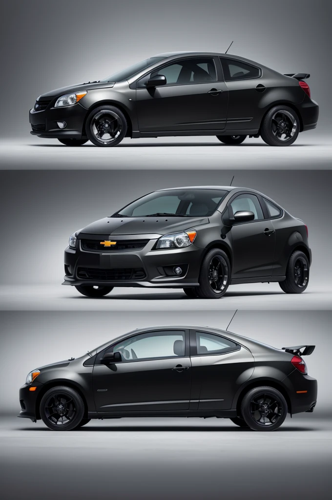 Draw a 2012 Chevrolet Cobalt with the Immortan Joe emblem on the front bumper measuring 30 centimeters high by 25 centimeters wide