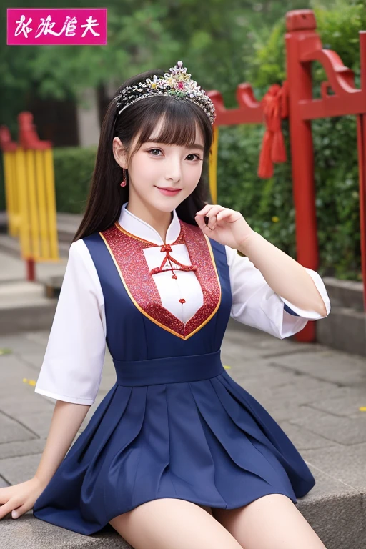 Pornographic images、Adult Images、Porn Image、Chinese、Primary school students、Chinese clothing、China dress、Deep slit、Small waist、Long Hair、Beautiful skin、Beautiful eyes