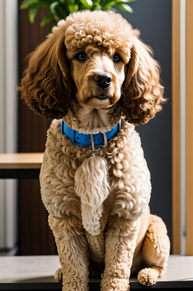 Poodle at the office