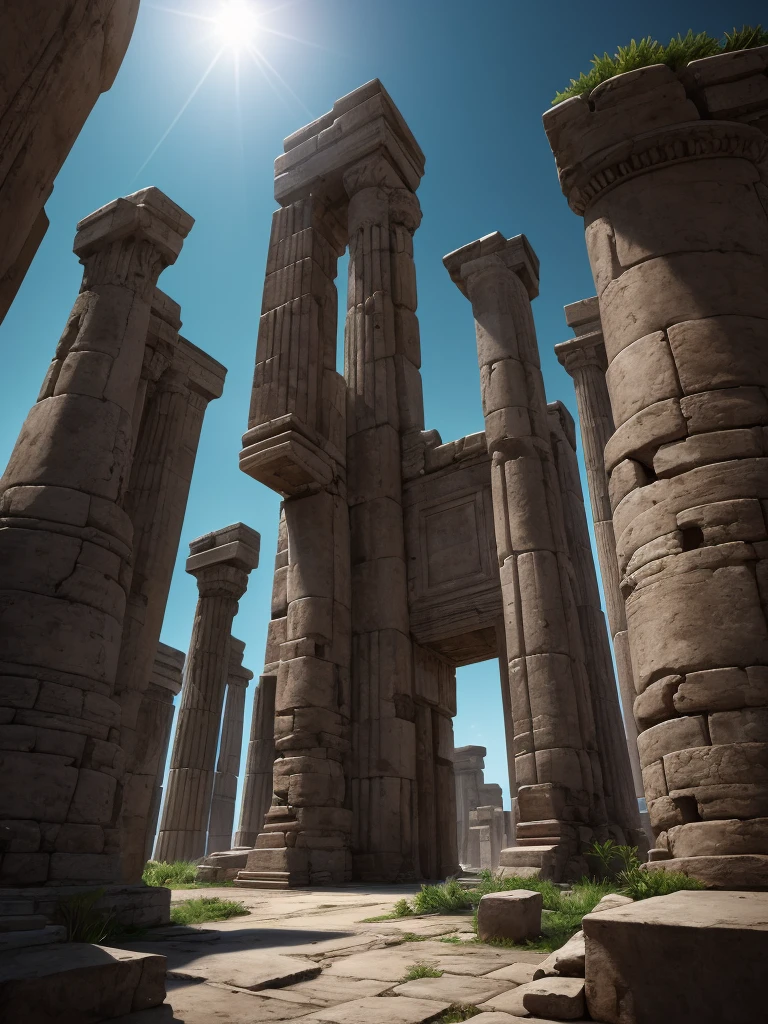 Weird trippy dimension portal to another world with weird colours and aliens, extremely interesting cool and weird, photography style, begin a door leading to a insanely super gigantic extraordinarily gigantic size of another planet kind of Ancient Greek structure with a otherworldly structure from another dimension, with Greco Roman ancient characteristics, super detailed, beautiful, full of rivers and alien life, super realistic, 12k, photo realism, photocinematic, Deep fake