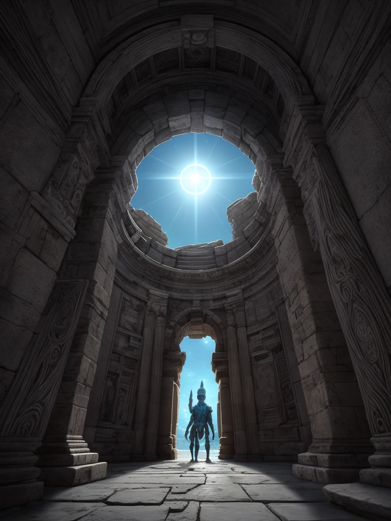 Weird trippy dimension portal to another world with weird colours and aliens, extremely interesting cool and weird, photography style, begin a door leading to a insanely super gigantic extraordinarily gigantic size of another planet kind of Ancient Greek structure with a otherworldly structure from another dimension, with Greco Roman ancient characteristics, super detailed, beautiful, full of rivers and alien life, super realistic, 12k, photo realism, photocinematic, Deep fake