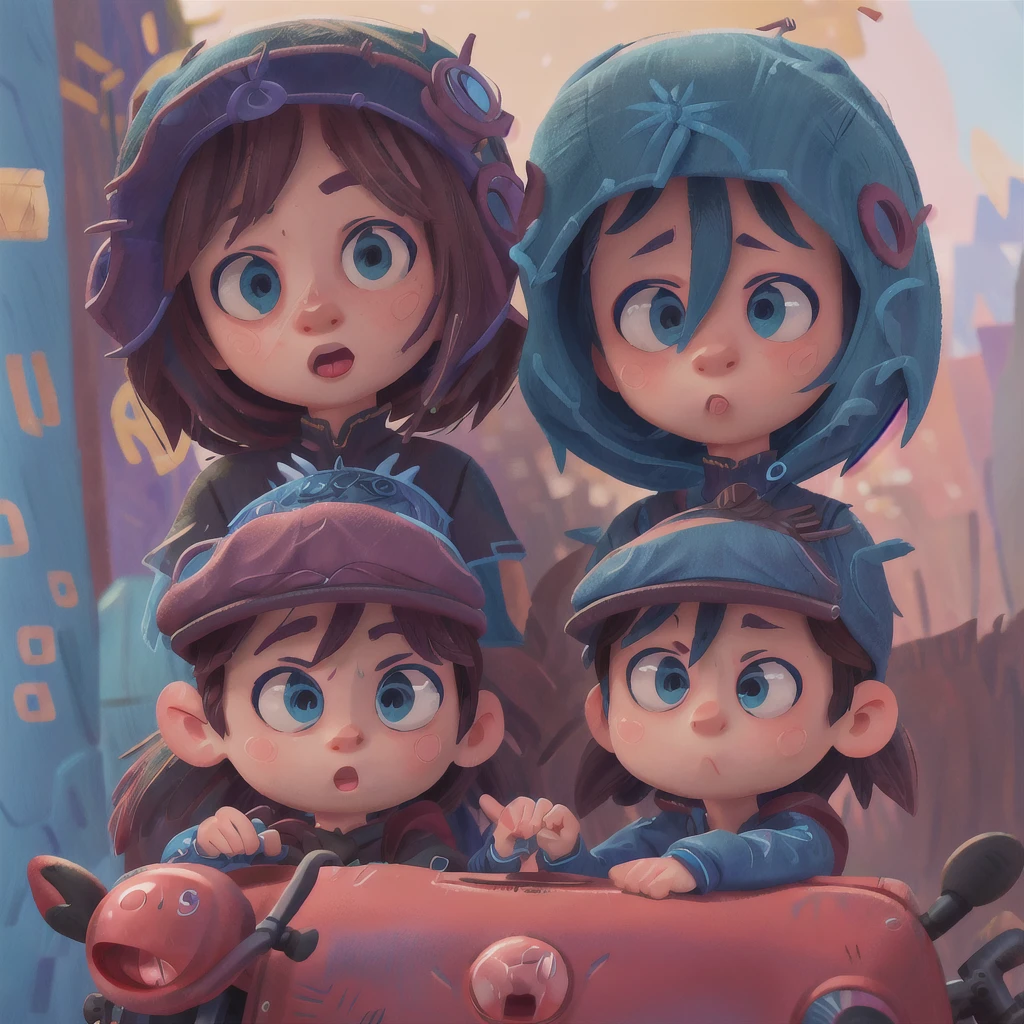 A boy, blue motorcycle, road, black clothes, witch's hat (masterpiece: 1.2) (realistic: 1.2) (bokeh) (best quality) (detailed skin: 1.3) (intricate details) (8K) (detail eyes) (sharp focus)