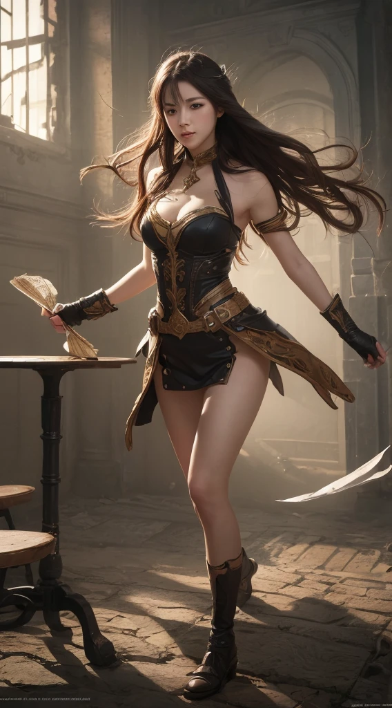 Tabletop, Highest quality, figure, Super detailed, In detail, High resolution, 8k wallpaper, Perfect dynamic composition, Beautiful attention to detail, Women's Fashion Summer,Medium Hair,Small breasts Natural color Lips, Bold sexy pose,smile,Harajuku、20-year-old girl、cute、sexy shot looking at camera