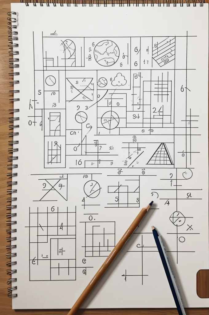 I draw where mathematical drawings and language drawings are. 