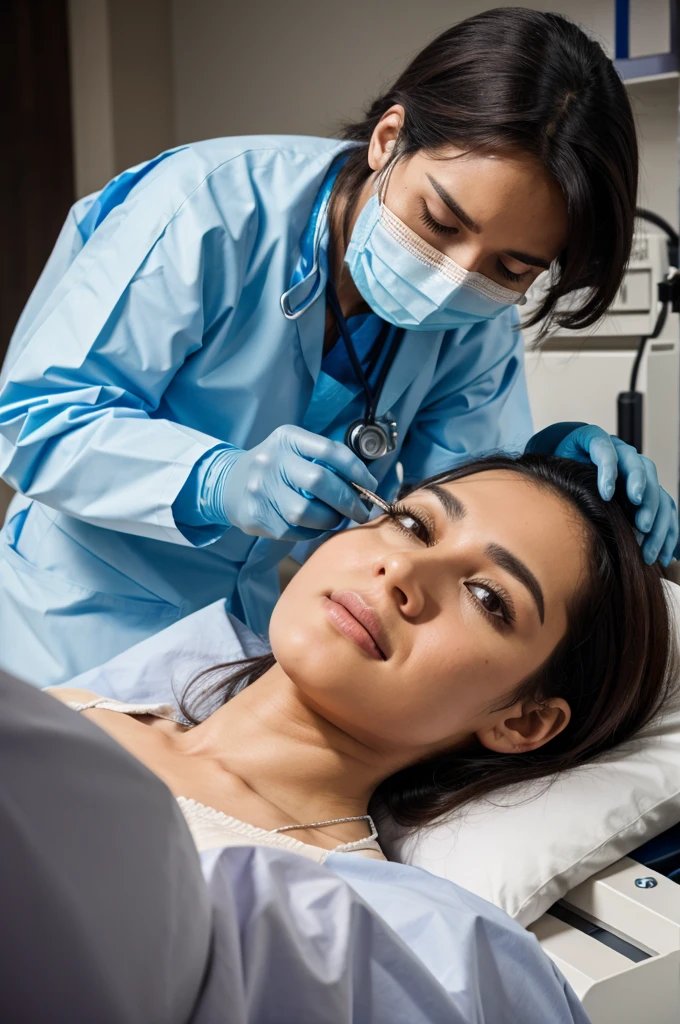 A doctor who is doing a postmortem of the patient
