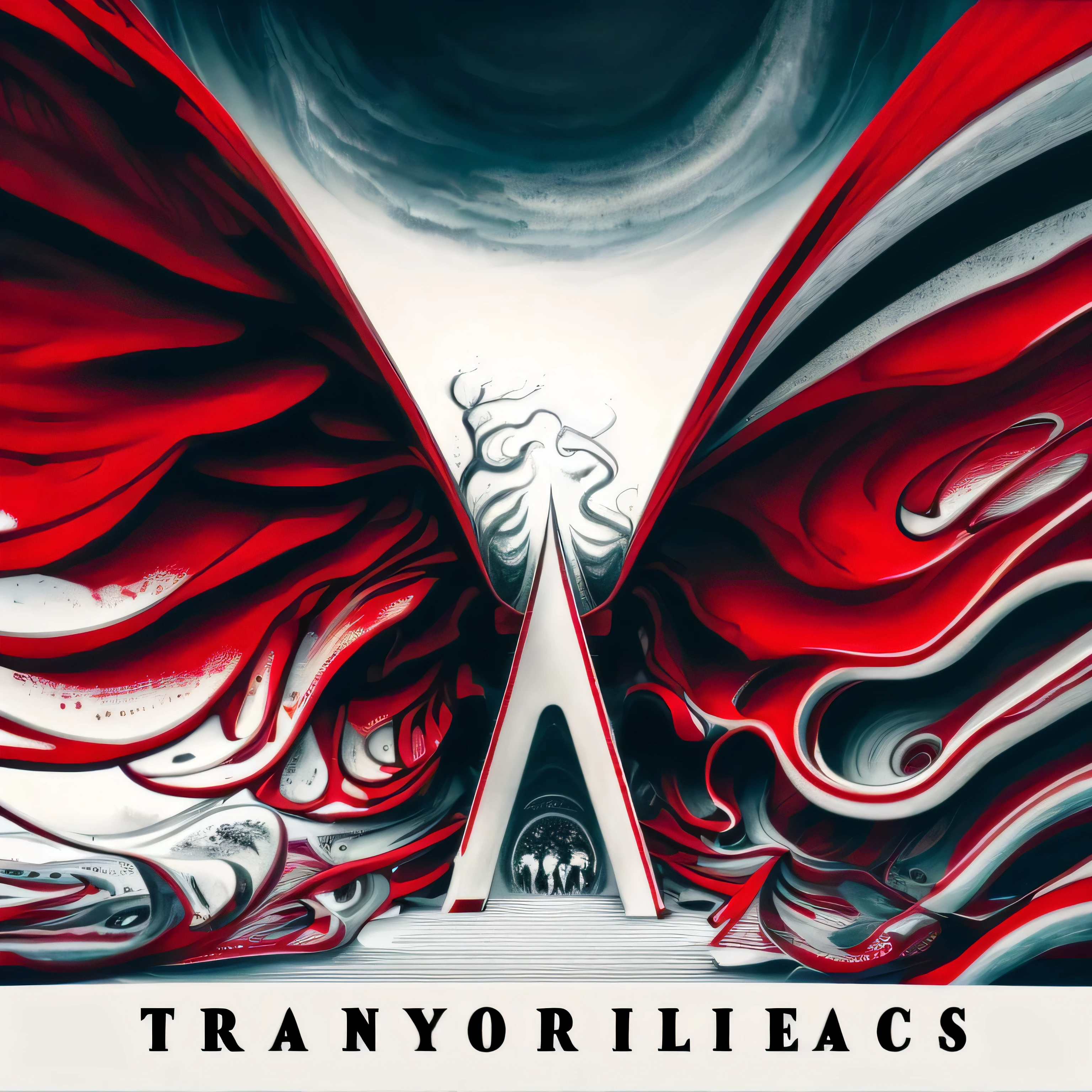 Music Album Cover going by white and red and gray and black colors and having a name: Tears Of Angels with no text on it