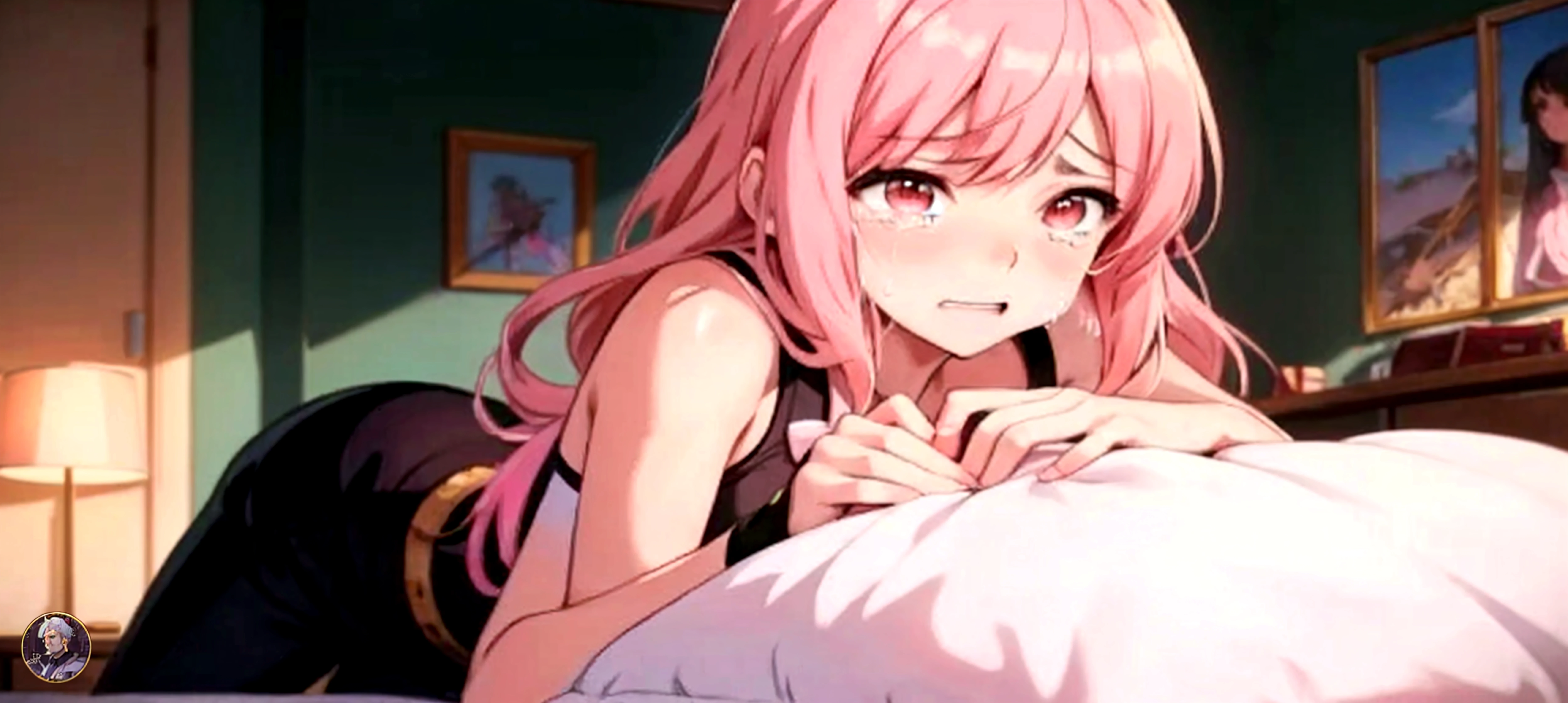 blush, glowing aura, natural light, masterpiece, glossy skin, juicy lips , ,sexy, hot, , evil,juicy lips, bimbo, long hair, bimbo, cute, evil smile, juicy lips, lying down on arm looking up, neutral expression, long eyelashes, , zero two