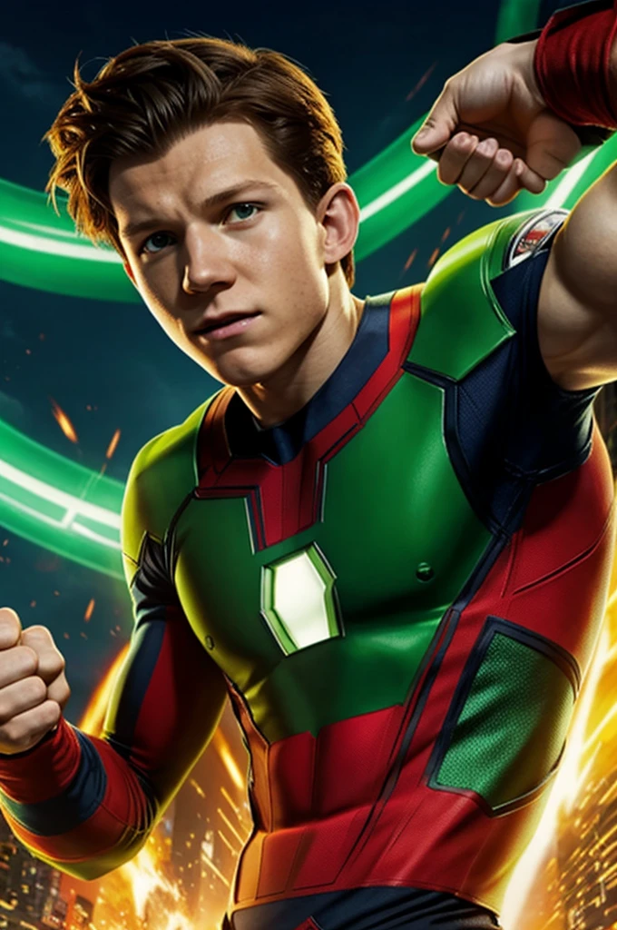 Tom Holland as Ben 10 with the Omnitrix