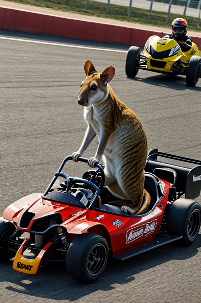 Marsupial en karting