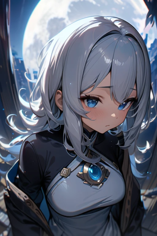 ((Best quality)), ((masterpiece)), (detailed), moon girl