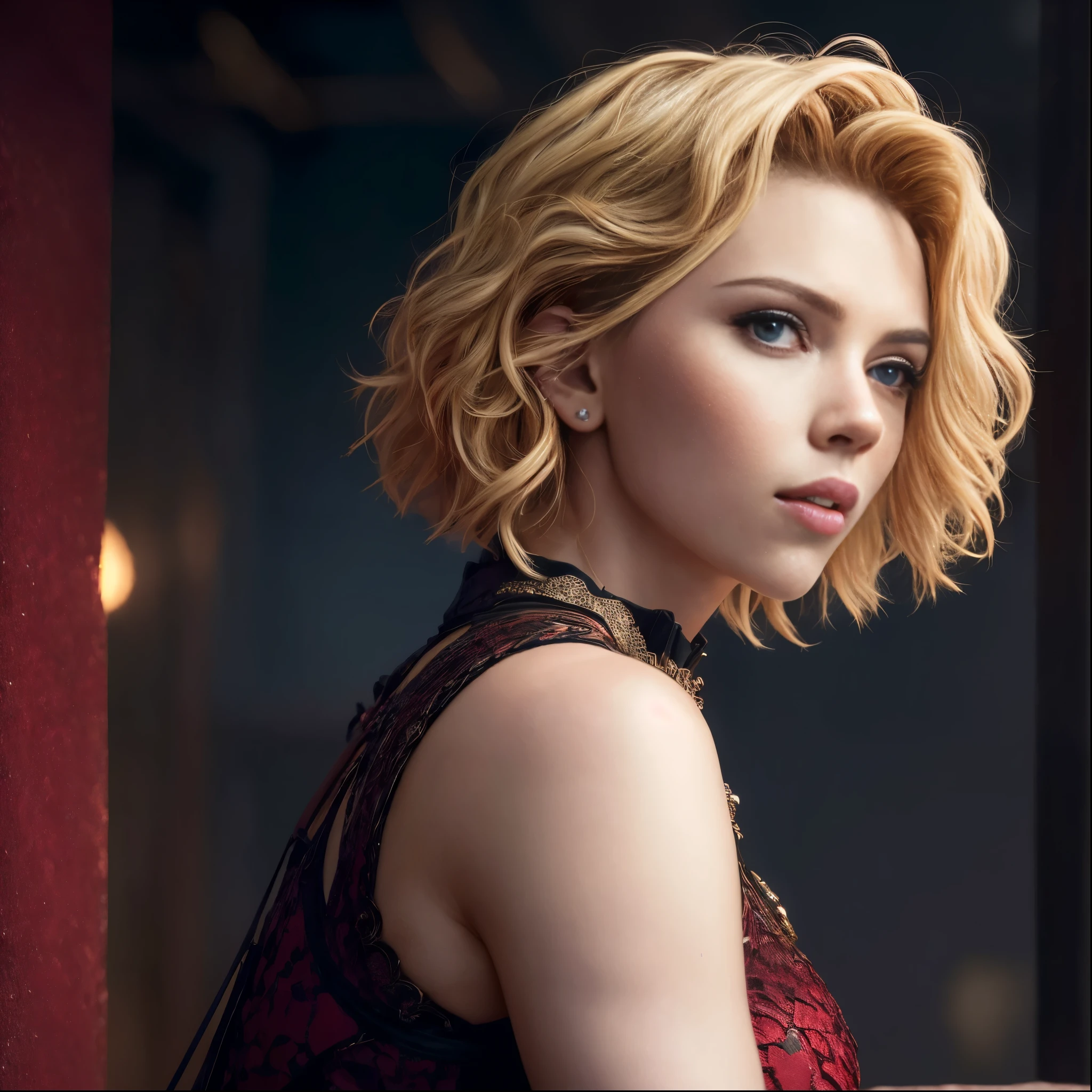 (extremely detailed 8k wallpaper), An average photo of Scarlett Johansson's Necromancer, intrikate, high détail, dramatic