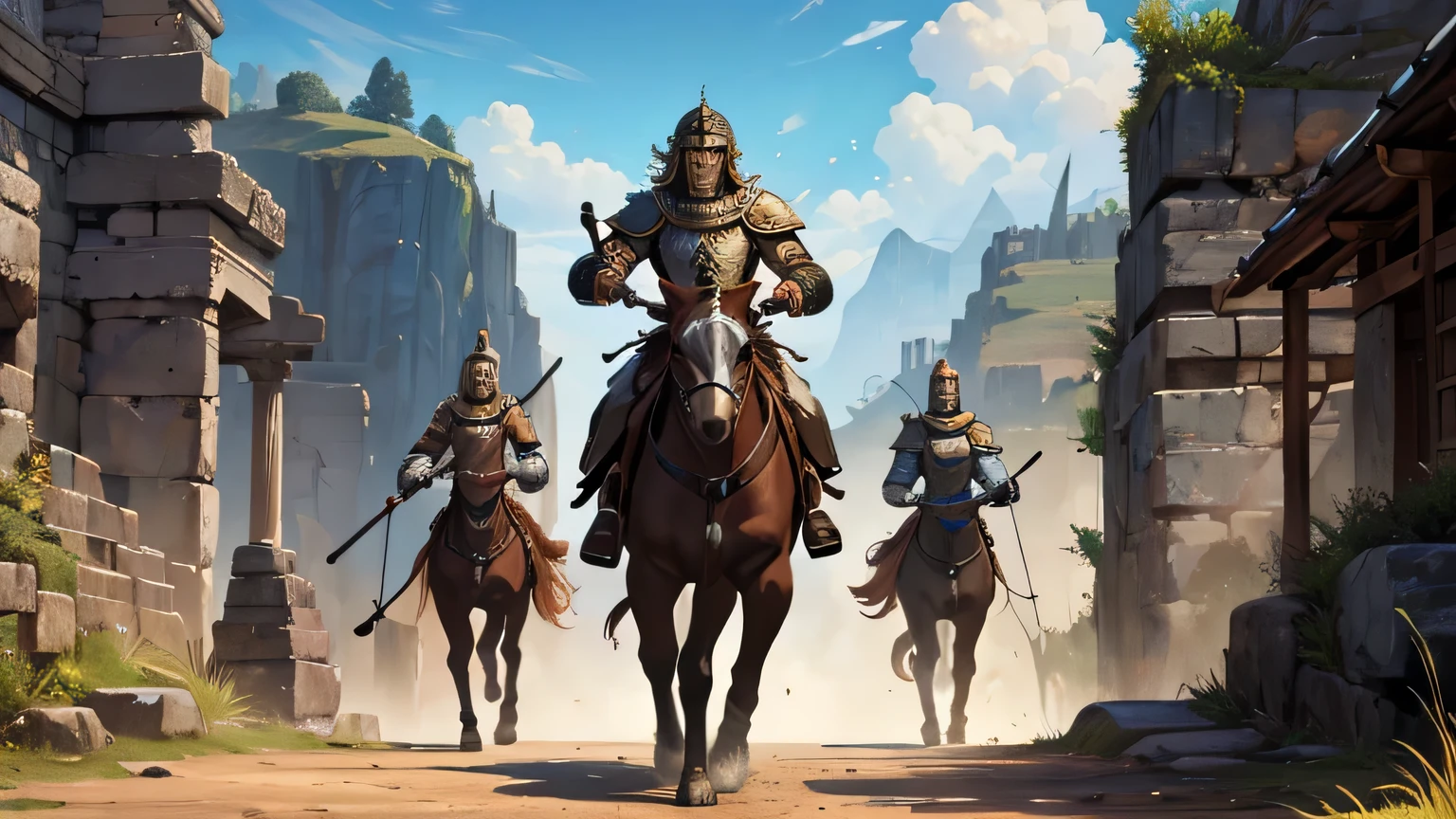ancient times, when ancient warrior kings in the 4th century BC ruled the earth, epic scene