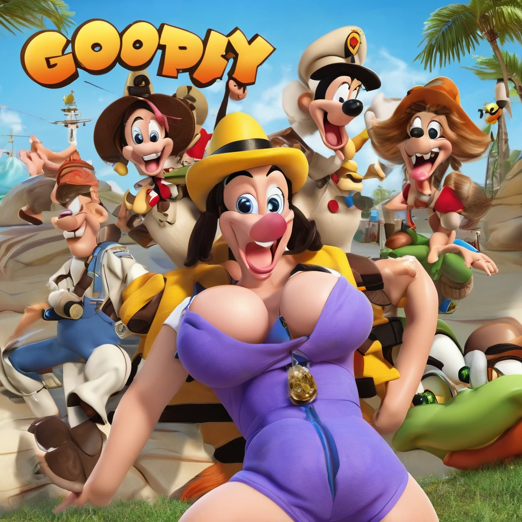 Goofy troop peg big size cilicone tits