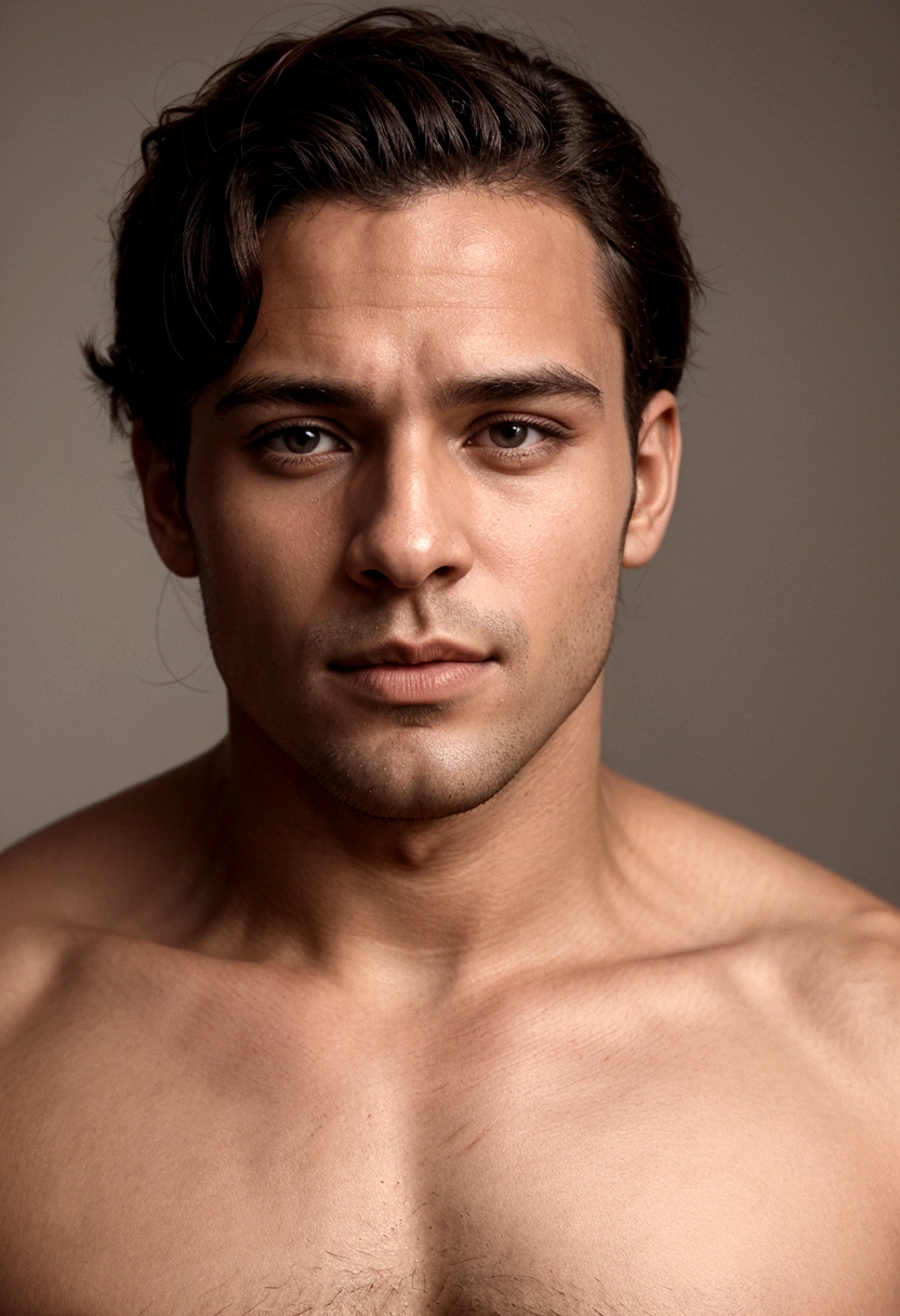 jeune homme métisse cheveux bouclé boucle d'oreille corp musclé