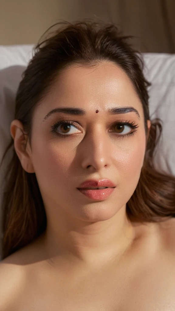 Moaning, Naked,(((sexy breasts seen)))),nude woman in bed, looking up at viewer while he is fucking her, sexy expressions, moaning in pleasure, perfect eyes, sweat,no make up, nude, ready for orgasm, half body seen, just tired after fucking, highly detailed face, ((tamhwx woman)), beautiful eyes, vignette, 4k epic detailed, shot on kodak, 35mm photo, no focus, high budget, epic, gorgeous, film grain, grainy, (Raw photo:1.1), ((Full body Portrait)),free shaggy messy dense hair, ((tamhwx woman)) , (white, Minimalism but extremely beautiful:1.4), (intricate details, masterpiece, best quality:1.4) , looking at viewer, outdoors, day, highly detailed face, ((tamhwx woman)), beautiful black eyes, cute