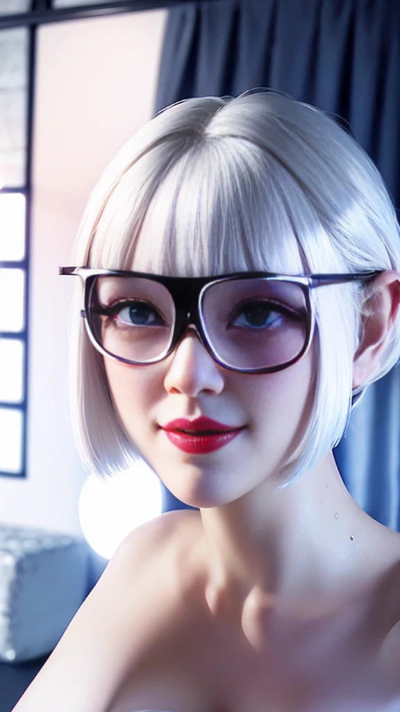 girl, loli, kawaii, bishoujo, ojousama, idol, short hair, white hair, silver hair, platinum blonde hair, ahoge, disheveled hair, bangs, blunt bangs, beautiful detailed eyes, blue eyes, aqua eyes, masterpiece, best quality, masterpiece,best quality,official art,extremely detailed CG unity 8k wallpaper,