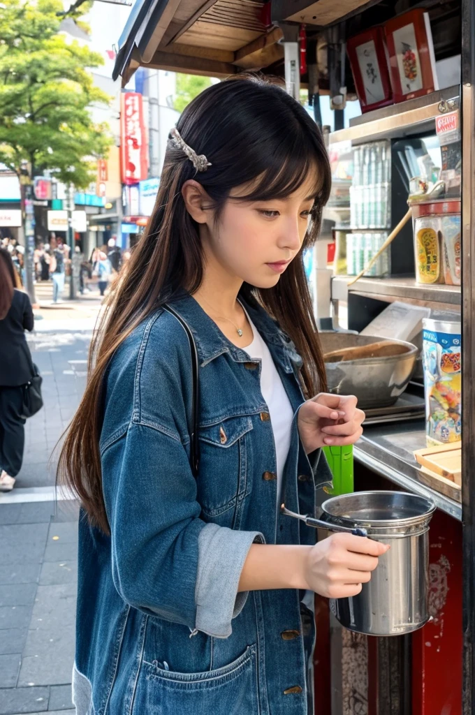 ((Highest quality)), ((masterpiece)), (detailed), Japanese,Street Corner,Beauty,OL,Tokyo