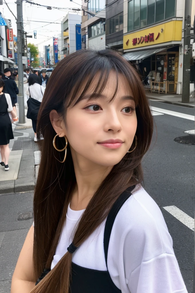 ((Highest quality)), ((masterpiece)), (detailed), Japanese,Street Corner,Beauty,OL,Tokyo
