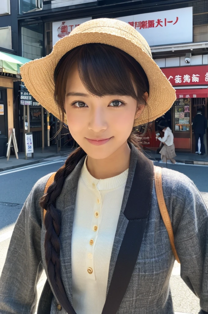 ((Highest quality)), ((masterpiece)), (detailed), Japanese,Street Corner,Beauty,OL,Tokyo