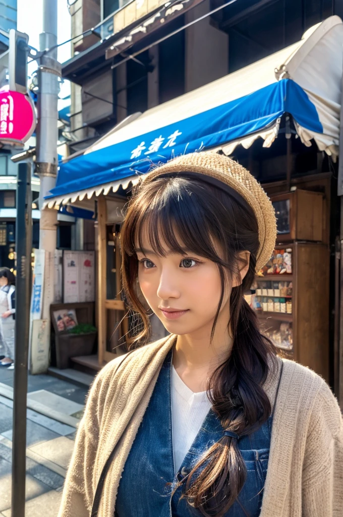 ((Highest quality)), ((masterpiece)), (detailed), Japanese,Street Corner,Beauty,OL,Tokyo
