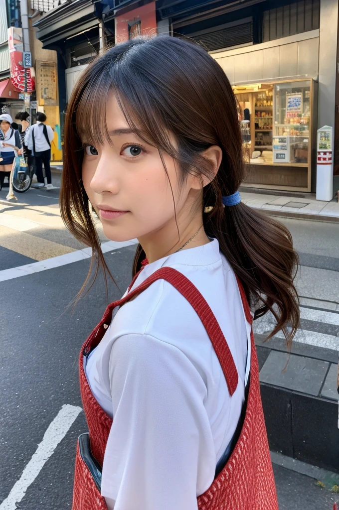 ((Highest quality)), ((masterpiece)), (detailed), Japanese,Street Corner,Beauty,OL,Tokyo