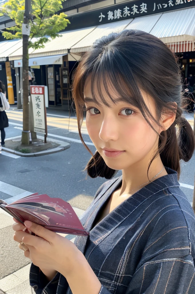 ((Highest quality)), ((masterpiece)), (detailed), Japanese,Street Corner,Beauty,OL,Tokyo