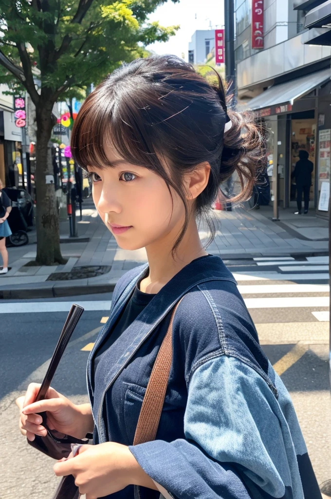 ((Highest quality)), ((masterpiece)), (detailed), Japanese,Street Corner,Beauty,OL,Tokyo
