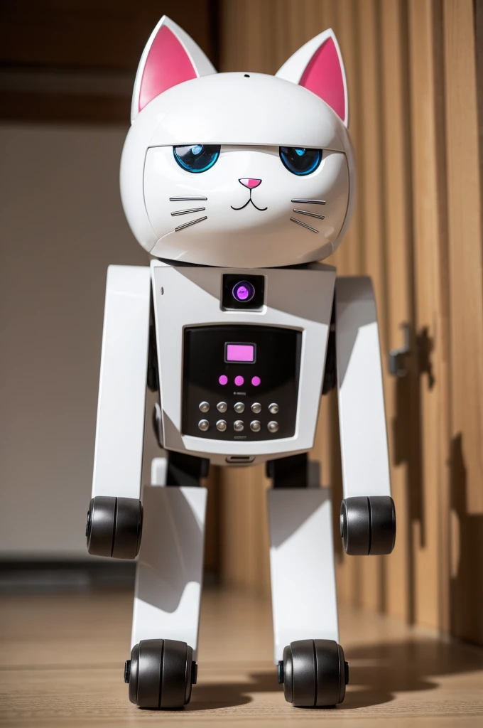 Create a robot cat image