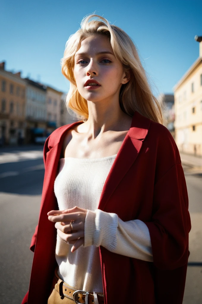 (Cinematic Aesthetic:1.4) Photo of a beautiful blonde woman fashion