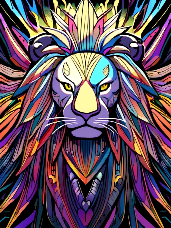 Abstract lion on its side and containing the word Aurex within it 